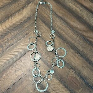 Chico’s Large Gold-tone Circle Necklace